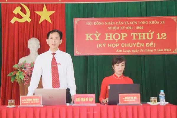 Hội đồng nhân dân xã Sơn Long khóa XX nhiệm kỳ 2021-2026. Kỳ họp thứ 12.  ‘’Kỳ họp chuyên đề’’